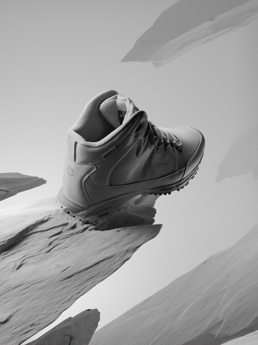 Monochrome hiking shoe